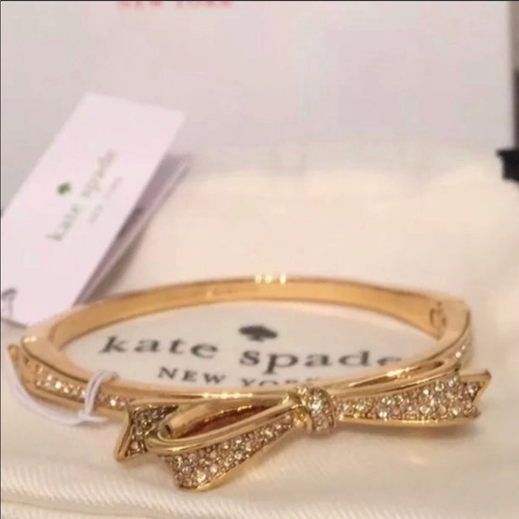 kate spade Jewelry - Kate spade Large pave bow love note bracelet